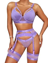 Kaei&Shi Garter Belt Thong Lingerie for