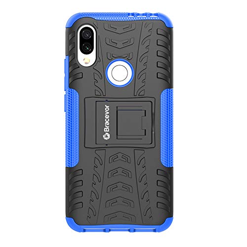 Bracevor Hybrid Back Cover Kickstand Case for Xiaomi Redmi 7 | Redmi Y3 - Blue | Rugged Defender