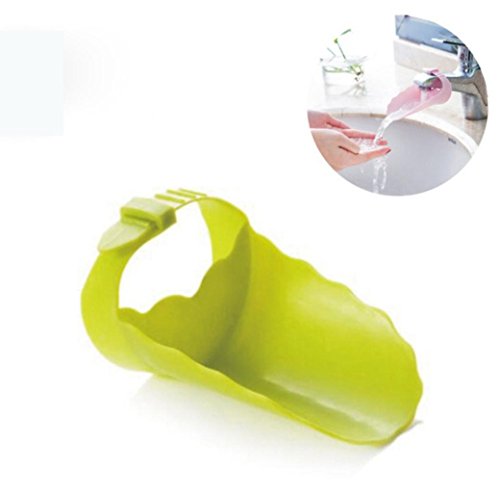 LtrottedJ Faucet Extender Sink Handle Extension Toddler Kid Bathroom Children Hand Wash (Green)
