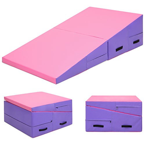 Best Choice Products 60x30x14in Folding 2Panel Cheese Wedge Incline