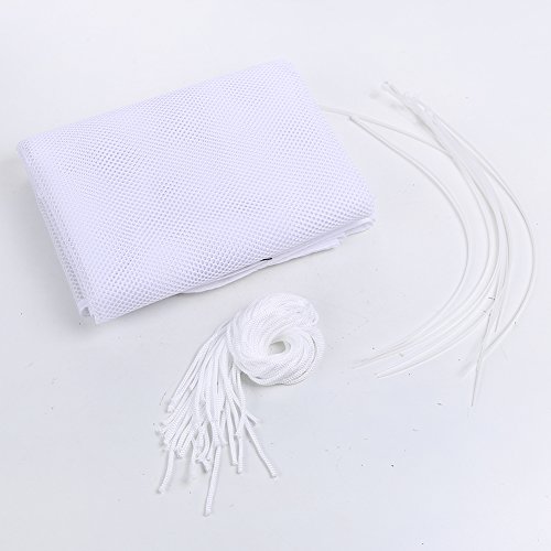 Zicac Kids Baby Rail Net Balcony Safety Net (118.11" 29.13", White) - Thumbnail 5