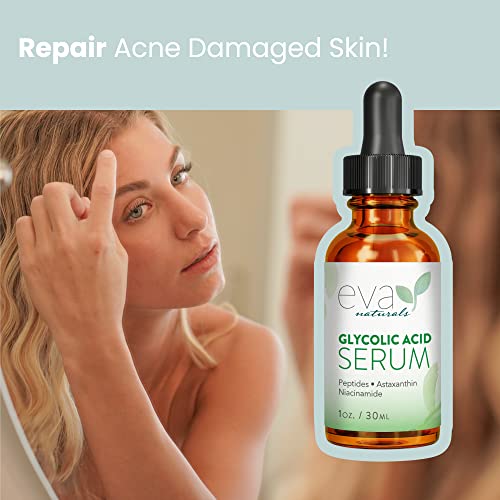 Eva Naturals Glycolic Acid Serum Alpha Hydroxy Acid (AHA) AntiAging