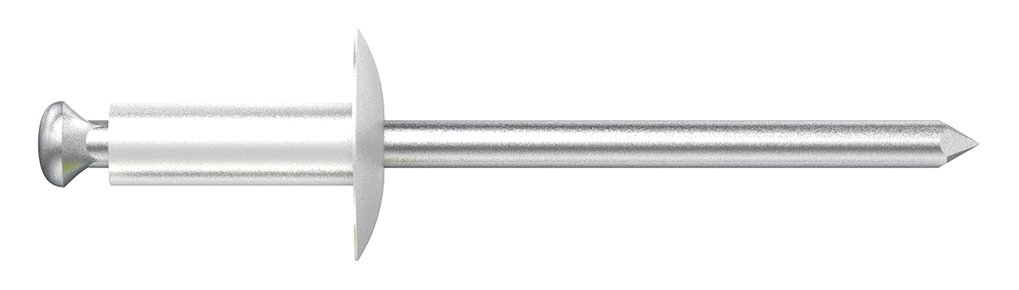Desa 7534018B - Rivet Aluminium/Steel Flower Head Big 12/4x18 White RAL 9010