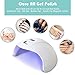 GLOUE UV LED Nail Lamp Portable 36 W Nail Dryer with 12 Beads Nail Polish Curing Lamp
