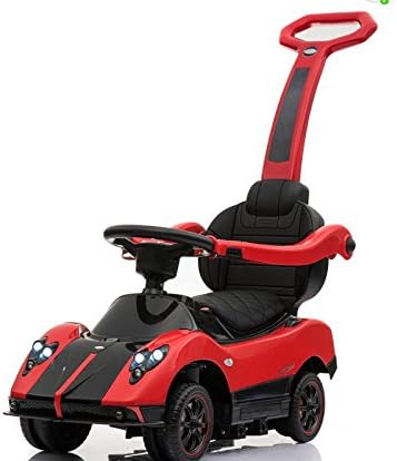 Licensed PAGANI Multi Function 6V Kid Drive-able Ride on Stroller Push Car (Red)