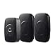 Wireless Doorbell,Doorbell Kit,Over 300-feet Range with 1 Remote Buttons and 2 Plugin Receiver,38 Pieces of Music-BLACK By E-UNIONA