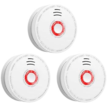 Smoke Detector and Fire Alarm, 3 Packs Photoelectric Smoke ...