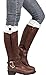 AnVei-Nao Womens Stretch Knitted Button Boot Leg Cuffs Leg Warmers Topper Socks White