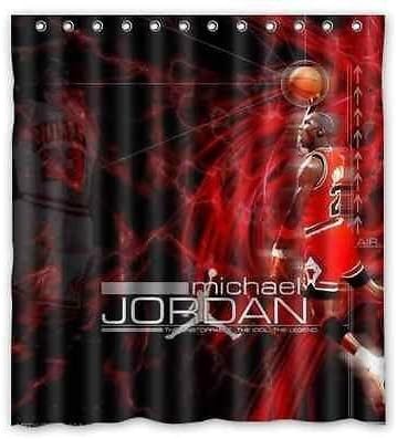 Hello GCKG One Side Print Decorate Michael Jordan 100% waterproof polyester Shower Curtain Rings Included Customized W66"x H72"