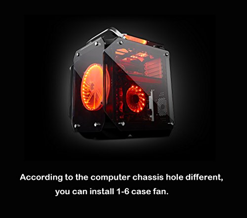 image for 120mm pc case cooling fan,CONISY gaming 120 mm super silent rgb comput
