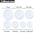 Sunmns 160g Buttons Round Resin Sewing Button with Storage Box, 4 Holes 7 Sizes (White)