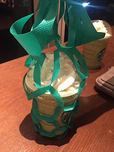 The New Drink Carrier,Hold 1 Cup (200 Pieces), 7.9" L x 7.9" W. Environmentally Friendly Non - Woven Fabrics Drink Carrier - Thumbnail 2