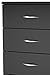 South Shore Step One 6-Drawer Lingerie Chest-Pure Black