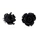 Red White Black Color Rose Magnetic Stud Earrings, Pack of 3 pairs