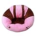 HS Infant Support Seat Baby Safe Sitting Chair Nursery Pillow Protectors for 3-16 Months (Pink Brown)