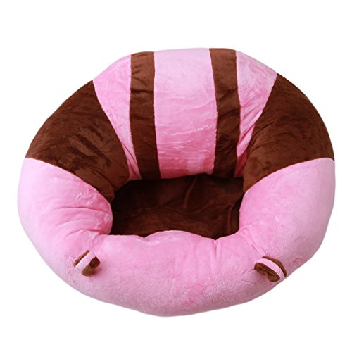 HS Infant Support Seat Baby Safe Sitting Chair Nursery Pillow Protectors for 3-16 Months (Pink Brown)