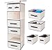 Lovotex 6 Shelf Foldable Closet Hanging, Space Saver Hanging Dresser with 3 Large and 2 Small Drawers – for Clothes, Underwear, Socks and Towels 43
