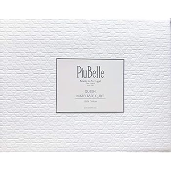 Amazon.com: Piu Belle Portugal Solid White Matelasse ...