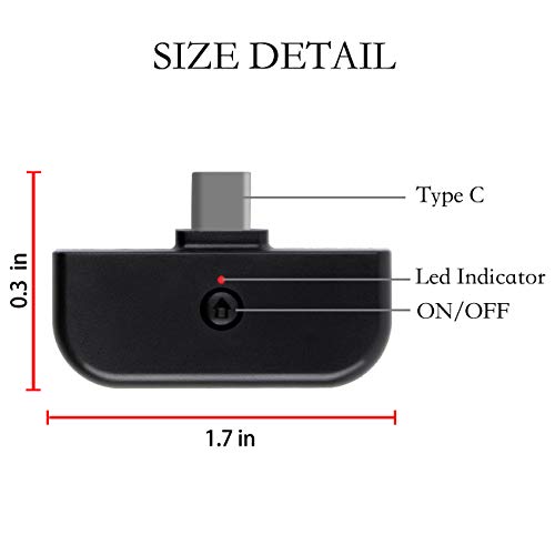 Uberwith Switch Bluetooth Audio Adapter Transmitter for Nintendo Switch & Lite with aptX Low