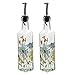 Topadorn Glass Oil Bottle Gourmet Oil Bottle with Lever Release Pourer Oil Bottle 17 OZ,Set of 2