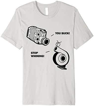 Mens Turbocharger T-Shirt XL Silver