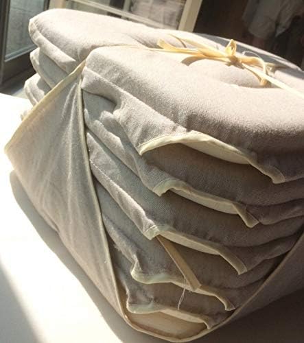 Set of 6 Chair Cushions, Linen