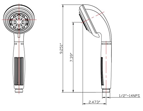 Dura Faucet DF-SA430-SN RV Luxury 5-Function Massage Shower Wand (Brushed Satin Nickel) - Thumbnail 7