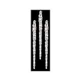 SET OF 12 GLASS CLEAR TWIST ICICLE ORNAMENTS