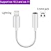Lightning to 3.5 mm Headphone Jack Adapter, AKwor Lightning Connector to 3.5mm AUX Female Audio Jack Earphone Extender Jack Stereo for iPhone 7 / 7 Plus - Support IOS 10.3 and Later
