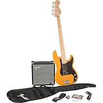 Squier by Fender P Bass Guitar Pack, Butterscotch Blonde
