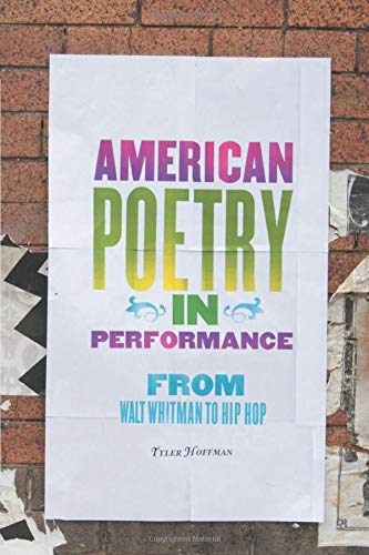 The cover of American Poetry in Performance. The title is designed as a poster on a brick wall.