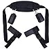 Bondage Restraint Kit - Black Hand & Ankle Cuffs Strap Set With Soft Pillow For Men & Women and Couple