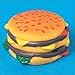Rubie's Squeaky Cheeseburger Dog Pet Toy Vinyl