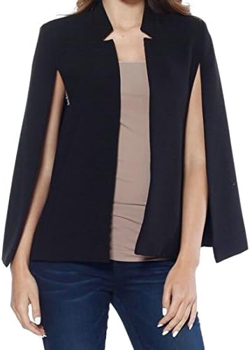 MU2M Women's Cape Blazer Suit Jacket Solid Open Front Split Sleeve Blazer