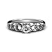 Swarovski Elements 18k White Gold Plated Heart Shape Crystal Wedding Ring for Valentine