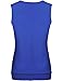 Messic Womens V Neck Sleeveless Pleated Front Tunic Top Blouse (X-Large, Dark Blue)