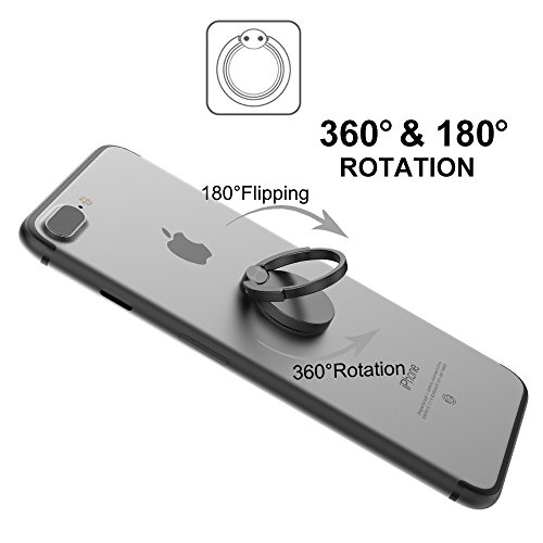 image for Finger Ring Stand,Evermarket 360° Rotary Cell Phone Holder Finger Loo