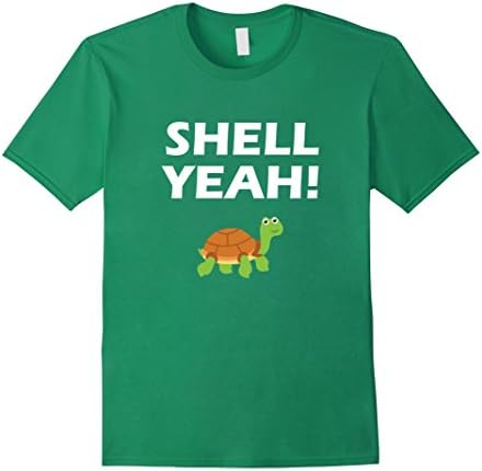 Mens Shell Yeah! Funny Turtle T-Shirt 2XL Kelly Green