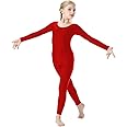 OVIGILY Girls Kids Long Sleeve Dance Unitard Bodysuits Full Body Leotard for Ballet,Gymnastics,Performance,Costumes