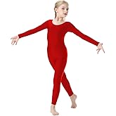 OVIGILY Girls Kids Long Sleeve Dance Unitard Bodysuits Full Body Leotard for Ballet,Gymnastics,Performance,Costumes