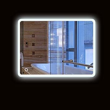 Turefans Badezimmerspiegel Led Spiegel Kaltweiss 6400k 5050led Wasserdicht Beruhrungsschalter 60 80 Cm Amazon De Kuche Haushalt