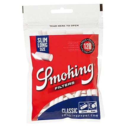 SCORIA Smoking Classic Slim Long Filters Packet (120 Filter Tips)