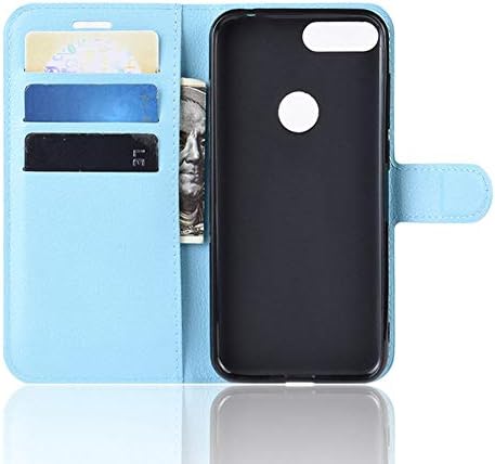 DISLAND Alcatel 1S 2019 Case Luxury Litchi Pattern pu Leather Stand Card Slots Protective case Cover for Alcatel 1S 2019,Blue