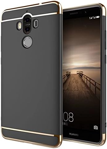 Huawei Mate 9 Case,ilovecase 3 In 1 Ultra Thin and Slim Hard Case Coated Non Slip Matte Surface with Electroplate Frame for Huawei Mate 9-Black
