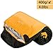 Camping Sleeping Bag Adult For 0 degree to 20 Degrees Fahrenheit 4 Season Envelope Mummy Outdoor Lightweight Portable Waterproof Perfect Traveling,Hiking Activities(Orange & Black / Right Zip, Mummy)