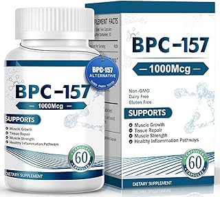 𝗕𝗣𝗖 𝟭𝟱𝟳 Peptide Capsules, 𝗕𝗣𝗖 - 𝟭𝟱𝟳 Pro 1000mcg, New Protective Compound 𝟭𝟱𝟳 Non-Gmo, Gluten Free Supplement for Faster Recovery, 60 Capsules (BPC-157)