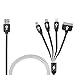 Multi Charger, 4 in 1 Multiple USB Charging Cable Adapter Connector with 8 Pin Lightning / 30 Pin / Micro USB 2.0 / Mini USB Ports for iPhone, iPad, Samsung and other Android Phones and More(100cm)