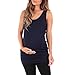 3 Pack Women's Side Ruched Maternity and Nursing Tank Top by Mother Bee - Made in USA