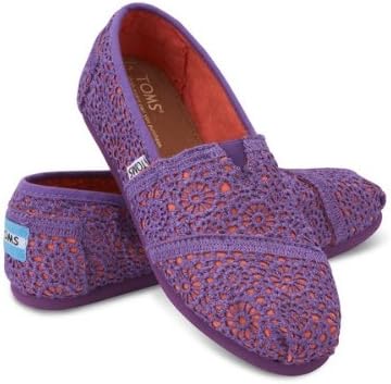 Amazon トムス Toms キッズ Youth Crochet Classics ユース スリッポン パープル オレンジ Purple And Orange Y4 5 22 7cm 並行輸入品 スリッポン