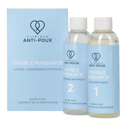 Clinique Double Power Lice Kills Lice Nits Effectively Kills Lice and Nits Lice Treatment Kit, Dimethicone Lotion and Shampoo for Adults and Children, Eucalyptus Scent